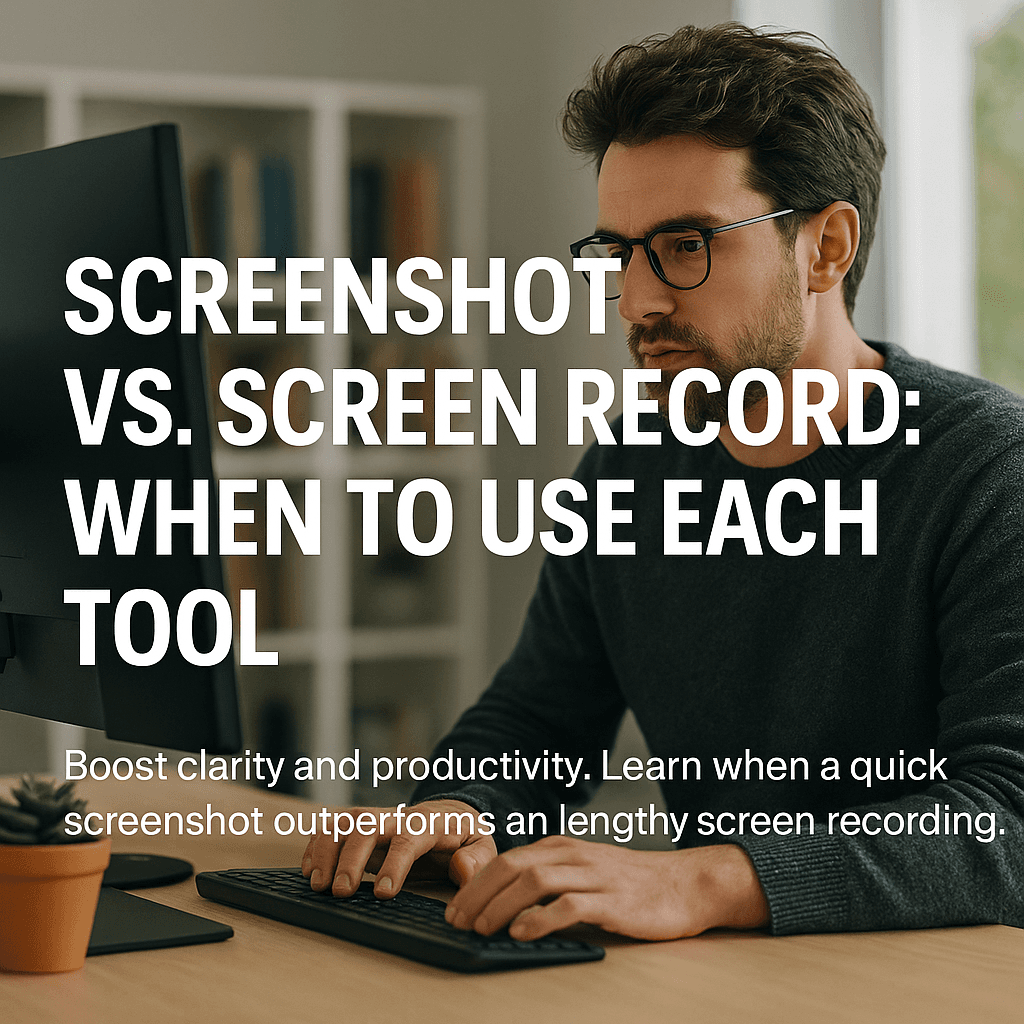 Cover Image for Screenshots vs. Screen Recordings: When to Use Each for Business